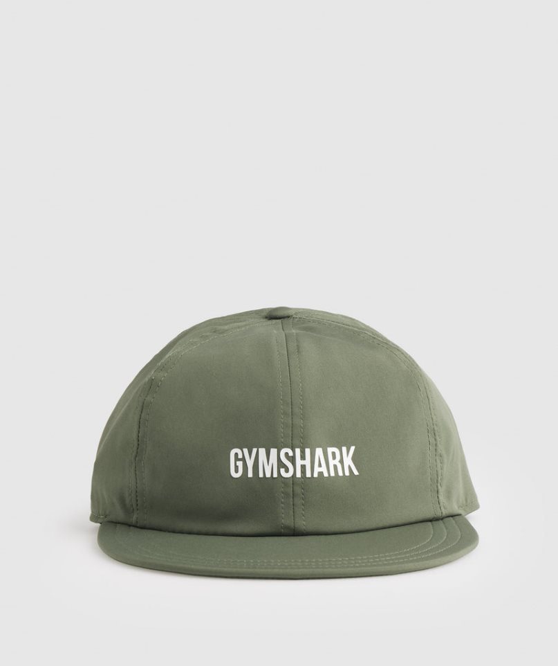 Gymshark Flat Peak Caps Olive | NZ 2DUCAV